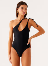 Drifted One Piece Swimsuit - Black