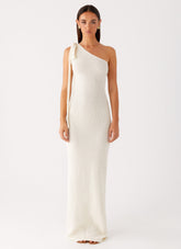Easton Knit Maxi Dress - White