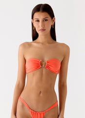 Emelina Strapless Bikini Top - Orange