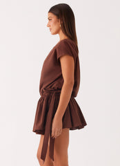 Ettie Mini Dress - Chocolate