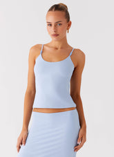 Garrix Bead Cami Top - Baby Blue