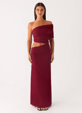 Gillian Maxi Dress - Maroon