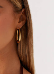 Gleam Hoop Earrings - Gold