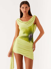 Good Fortune Mini Dress - Lime