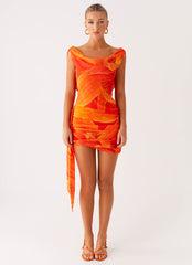 Good Fortune Mini Dress - Serene Orange