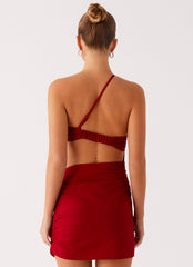 Gossip Mini Dress - Red