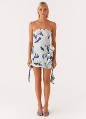 Hard To Handle Mini Dress - Acid Denim Wash