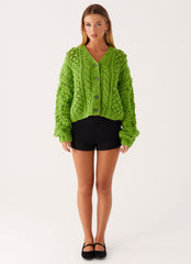 Hazel Knit Cardigan - Green