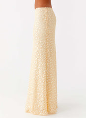 Honestly Sequin Maxi Skirt - Yellow