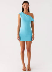 Island Time Mini Dress - Turquoise