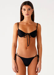 Jaiya Tie Bikini Top - Black