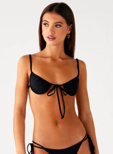 Jaiya Tie Bikini Top - Black