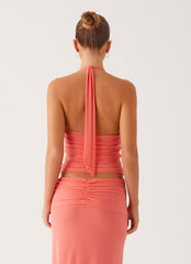 Jayce Halter Top - Salmon