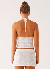Kaila Sarong Mini Skirt - Ivory