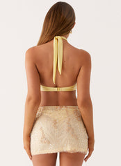 Kandi Mini Skirt - Yellow