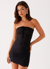 Karlina Lace Mini Dress - Black