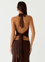 Kerrie Halter Top - Chocolate
