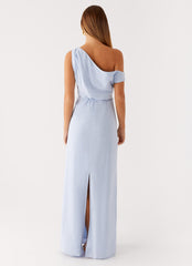 Lady Love Linen Maxi Dress - Blue