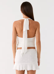 Lavena Halter Top - White