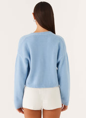 Lenka Oversized Cardigan - Blue