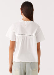 Lila Babydoll Top - White