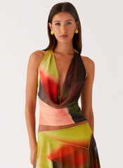 Lustra Cowl Top - Moody Floral