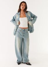 Maxwell Baggy Jeans - Washed Blue