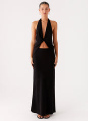 Michaella Chiffon Maxi Skirt - Black