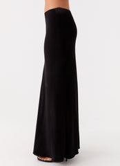 Michaella Chiffon Maxi Skirt - Black