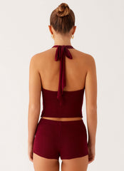 Miffy Mini Shorts - Maroon