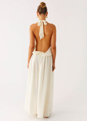 Narlah Halter Maxi Dress - Ivory