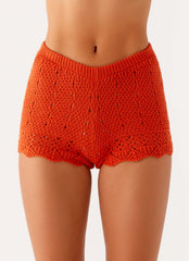 Oakley Low Rise Mini Shorts - Orange