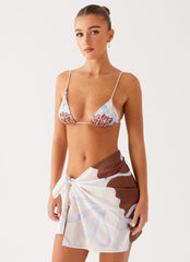 Ocean Is Calling Mini Sarong - Bloom Wave Print