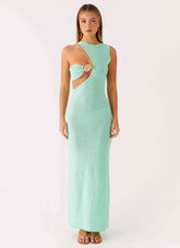 Offshore Knit Maxi Dress - Pastel Green
