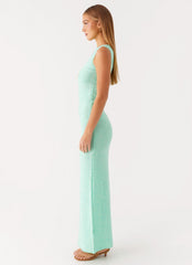 Offshore Knit Maxi Dress - Pastel Green