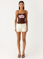 Ofira Knit Tank Top - Espresso Meadow