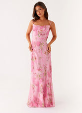 Orlando Maxi Dress - Pink Floral Print