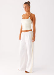 Oska Drawstring Pants - White