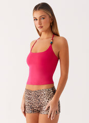 Palm Beach Top - Fuchsia