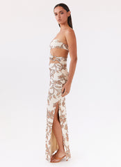 Into Pieces Mesh Maxi Dress - Hazel Bloom