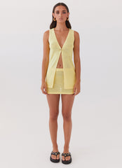 Capri Glow Knit Top - Canary