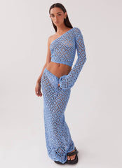 Merliah Crochet Maxi Skirt - Blue