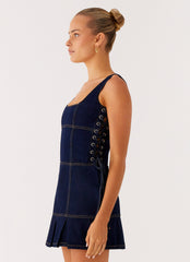 Preston Mini Dress - Indigo