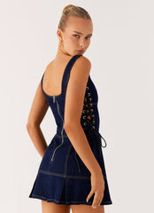Preston Mini Dress - Indigo