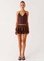 Prologue Belt Mini Skort - Chocolate
