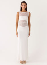 Sabre Maxi Dress - White