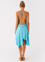 Salt Kiss Midi Dress - Turquoise