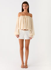 Sandali Off Shoulder Top - Cream