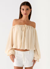 Sandali Off Shoulder Top - Cream