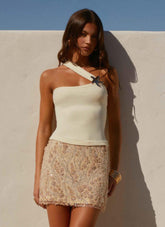 Sea Spray Strap Top - Yellow